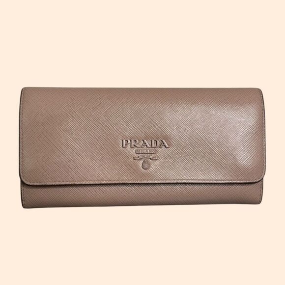 Prada Saffiano Flap Continental Wallet - Picture 1 of 14